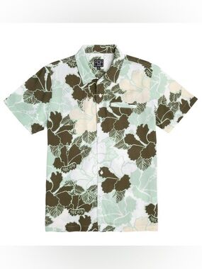 Dark Seas Division Katella Woven Hawaiian Short Sleeved Button Up Shirt size XL